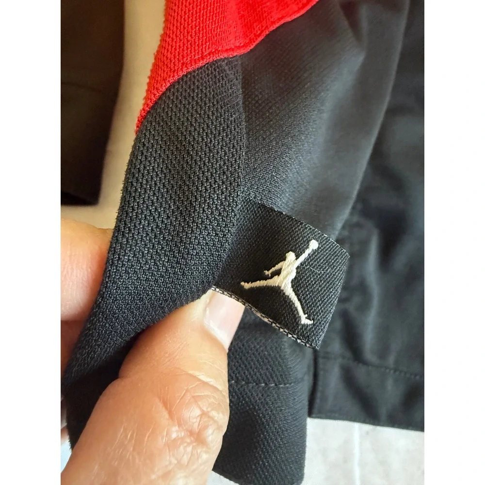 Jordan Mens Track Jacket Large Black Red Full Zip Athleisure Training Sports Gym